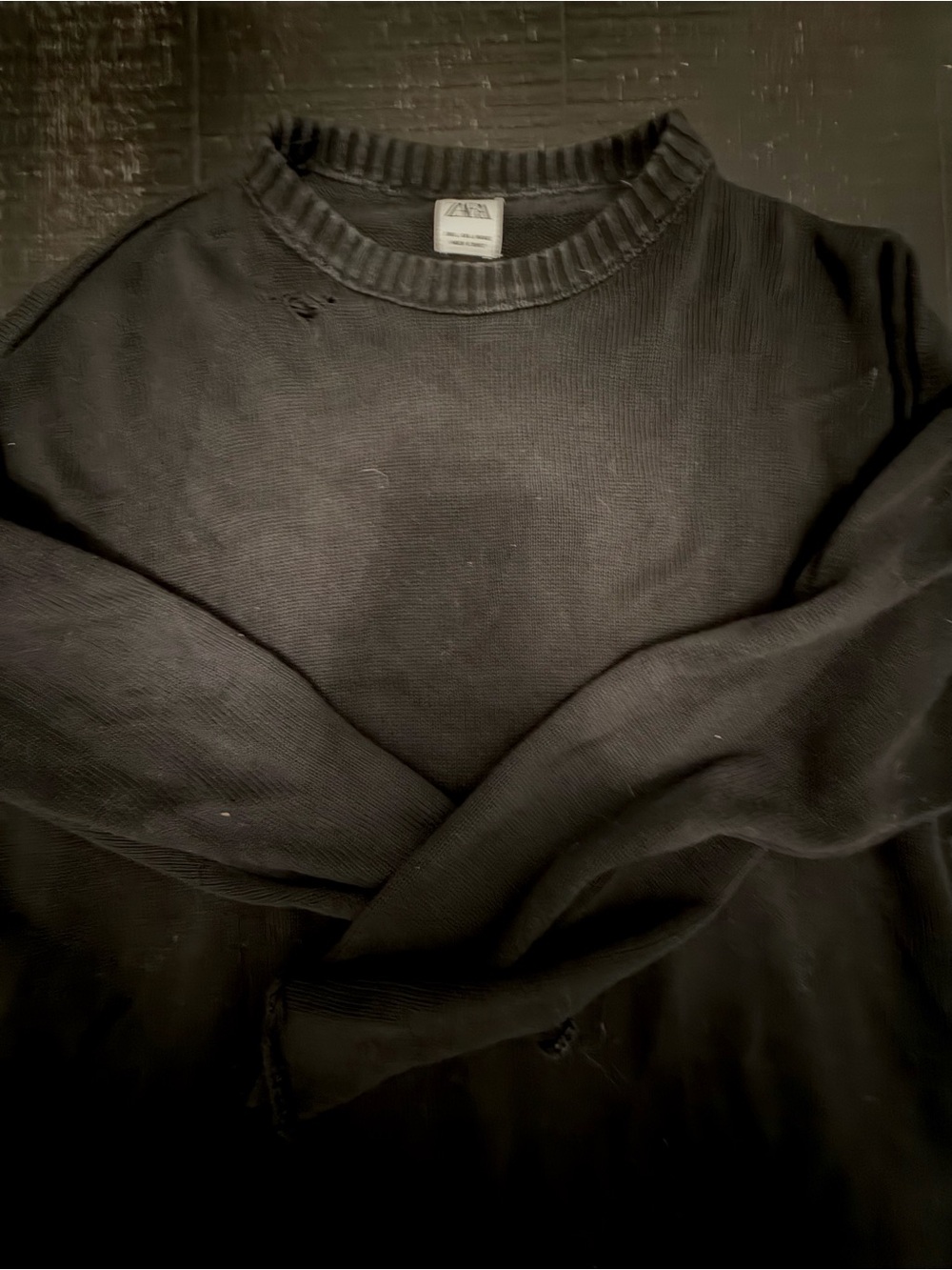 Zara Black Crewneck Sweater